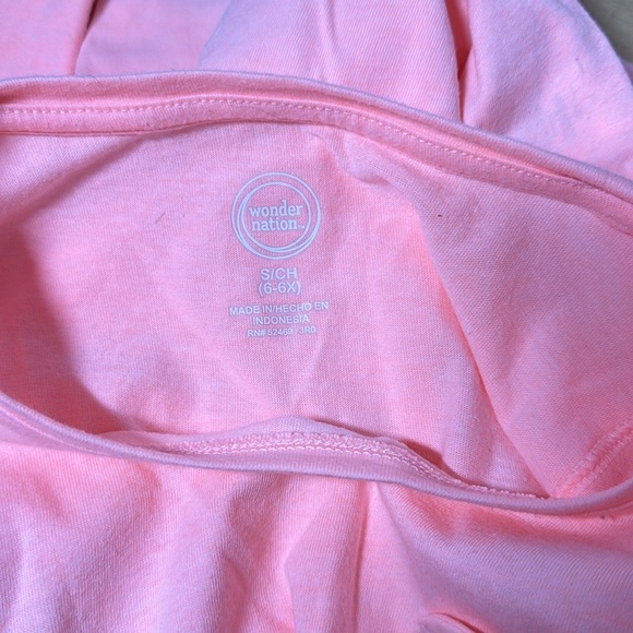 WONDER NATION Long Sleeve Heart Pocket T-Shirt Girls Small 6/6X - Picture 4 of 5